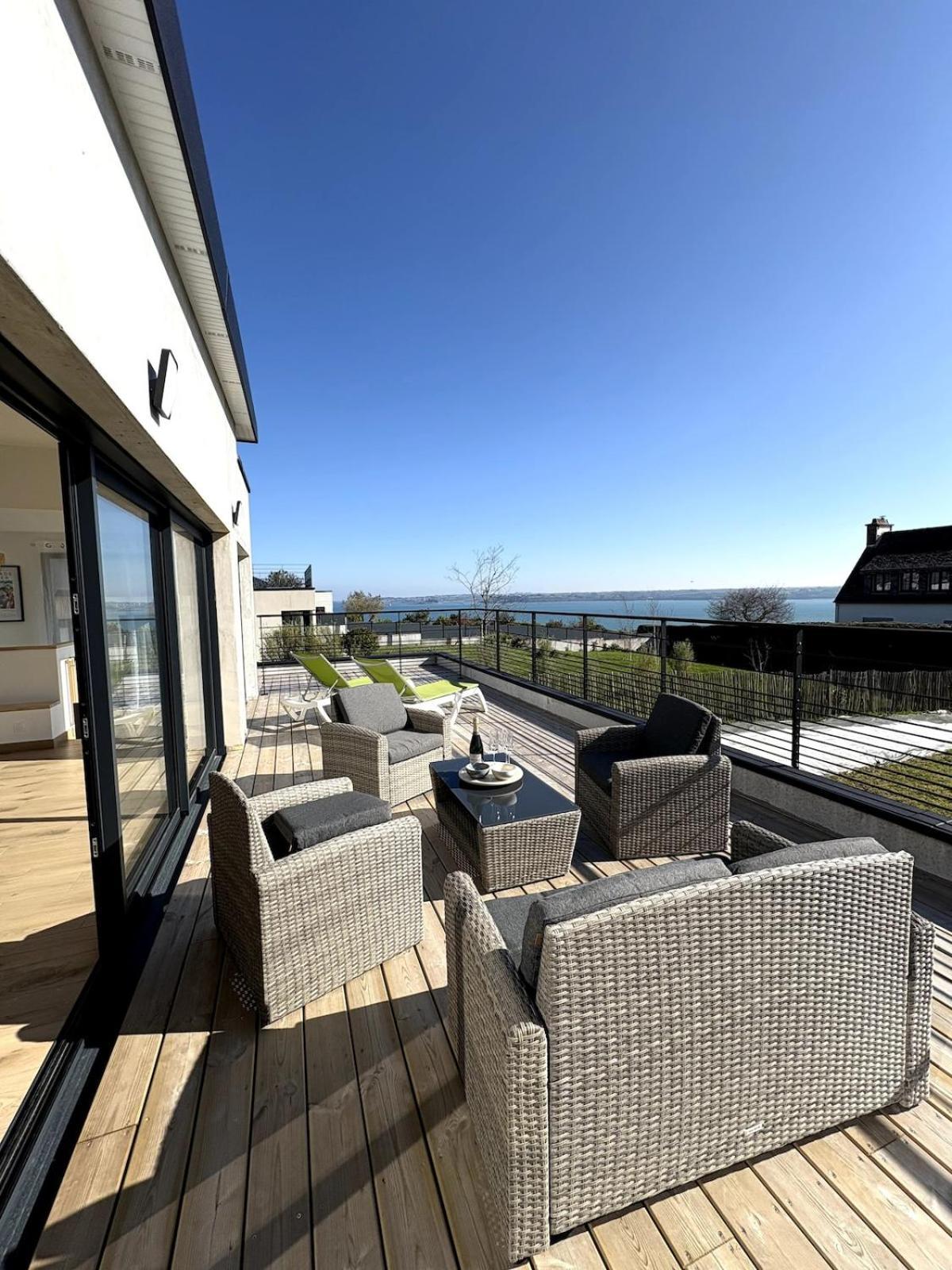 Villa Armor Vue Mer Et Spa Carantec Esterno foto